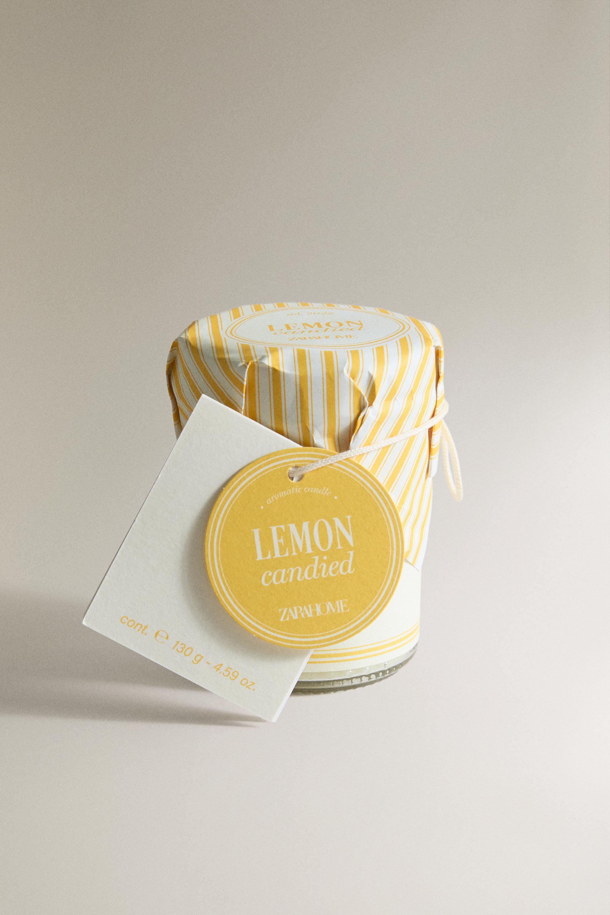 (130 G) LEMON CANDIED SCENTED CANDLE